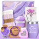 Gift Baskets Set for Women, 0 Pack Bath and Body Set for Christmas Holiday Birthday Gift, Purple