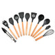 Silicone Cooking Spoon Set + Heat Resistant + 6-Piece Utensils