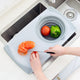 Multi-Functional Chopping Board 3-in-1 Foldable Drain Basket