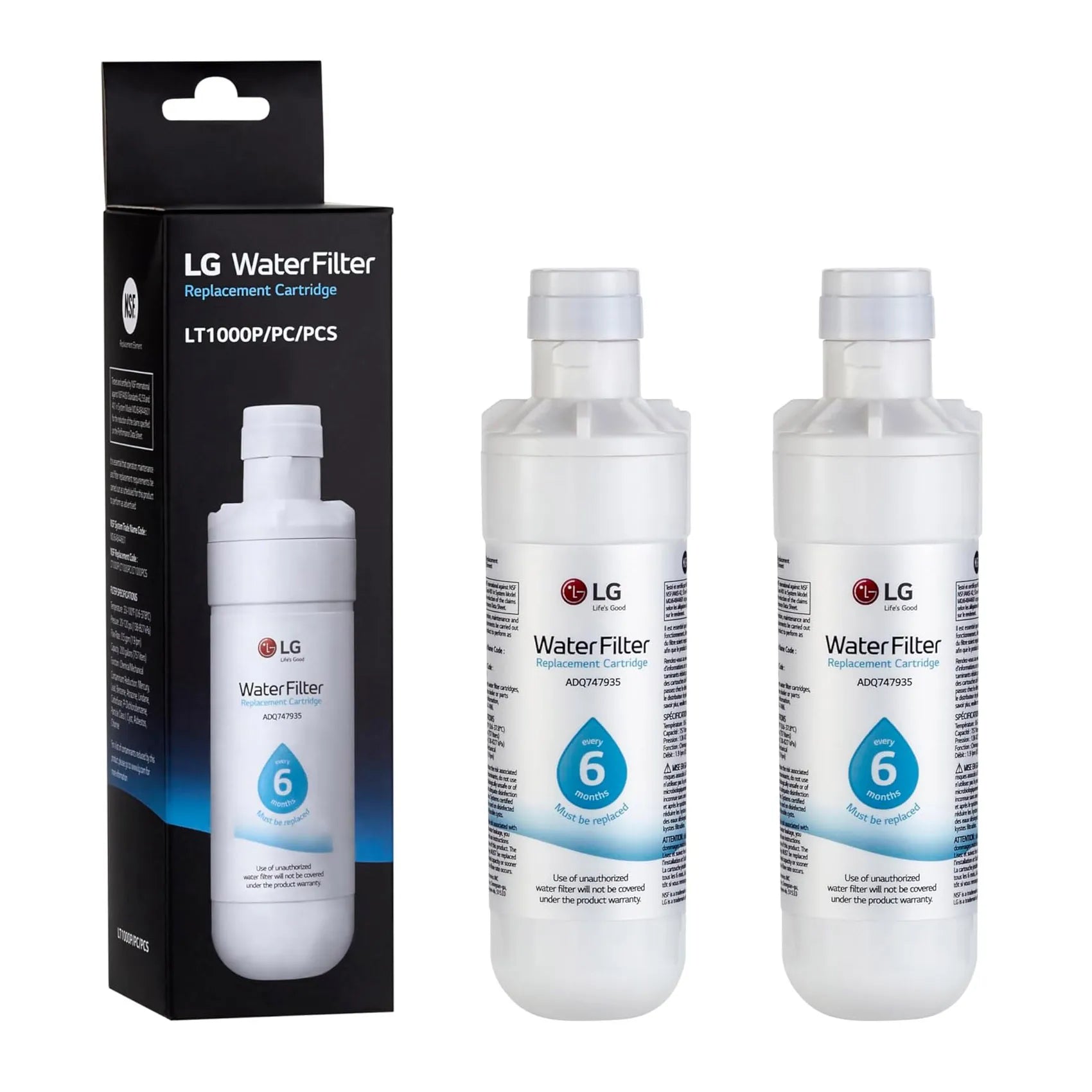 LG LT1000P, PC/PCS ADQ747935, ADQ74793501 Replacement Refrigerator Water Filter