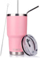 30oz Vacuum Insulated Pink Tumbler Cup | Travel Mug for Women