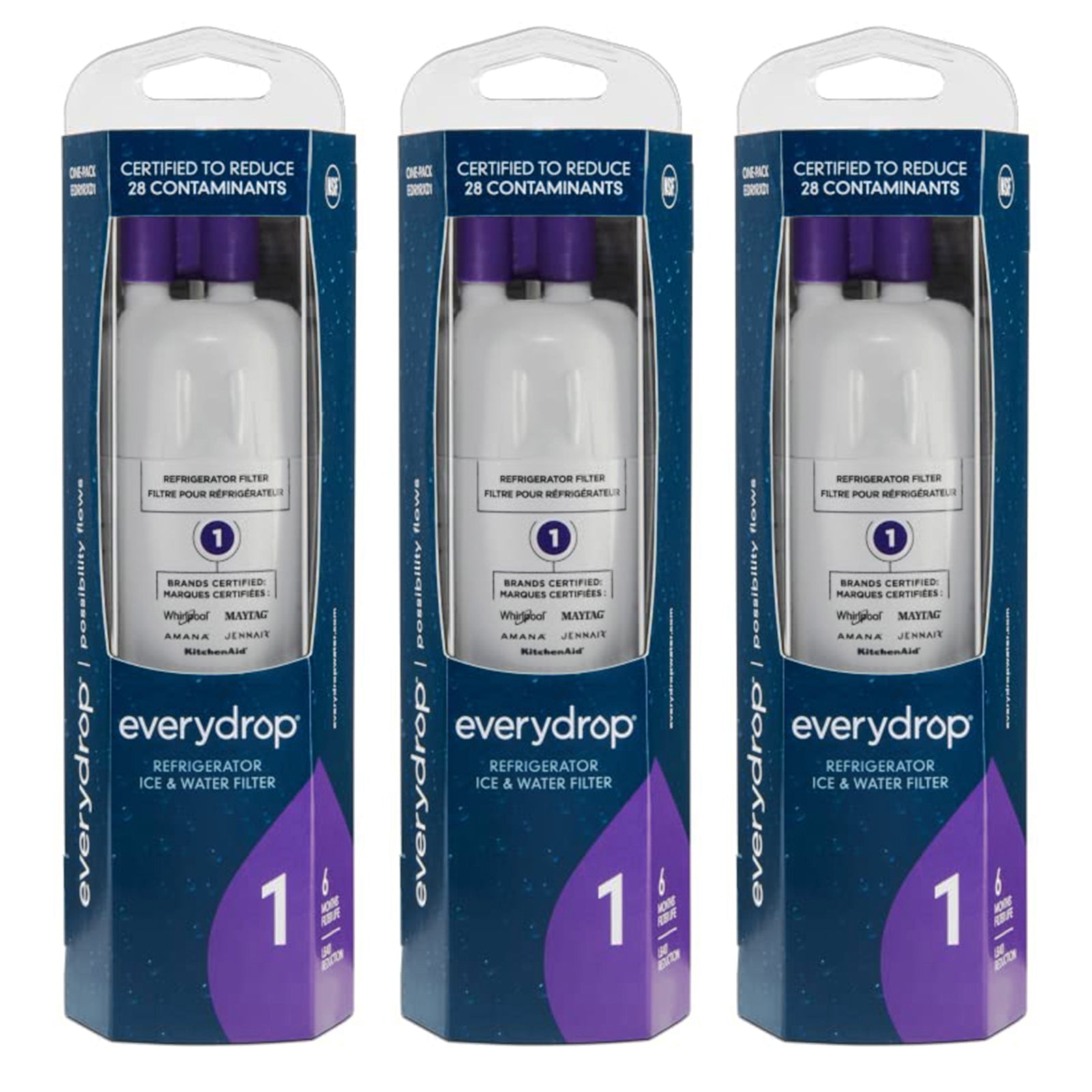 EveryDrop by Whirlpool Ice and Water Refrigerator Filter 1, EDR1RXD1