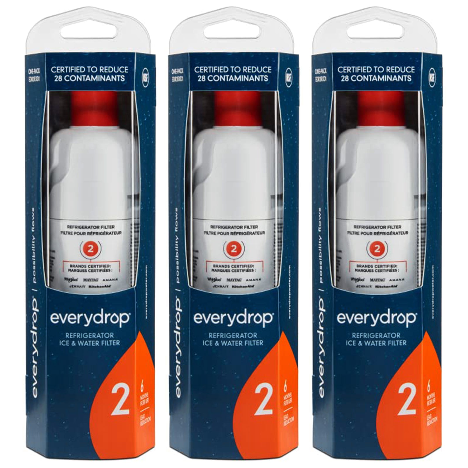 EveryDrop by Whirlpool Ice and Water Refrigerator Filter 2, EDR2RXD1