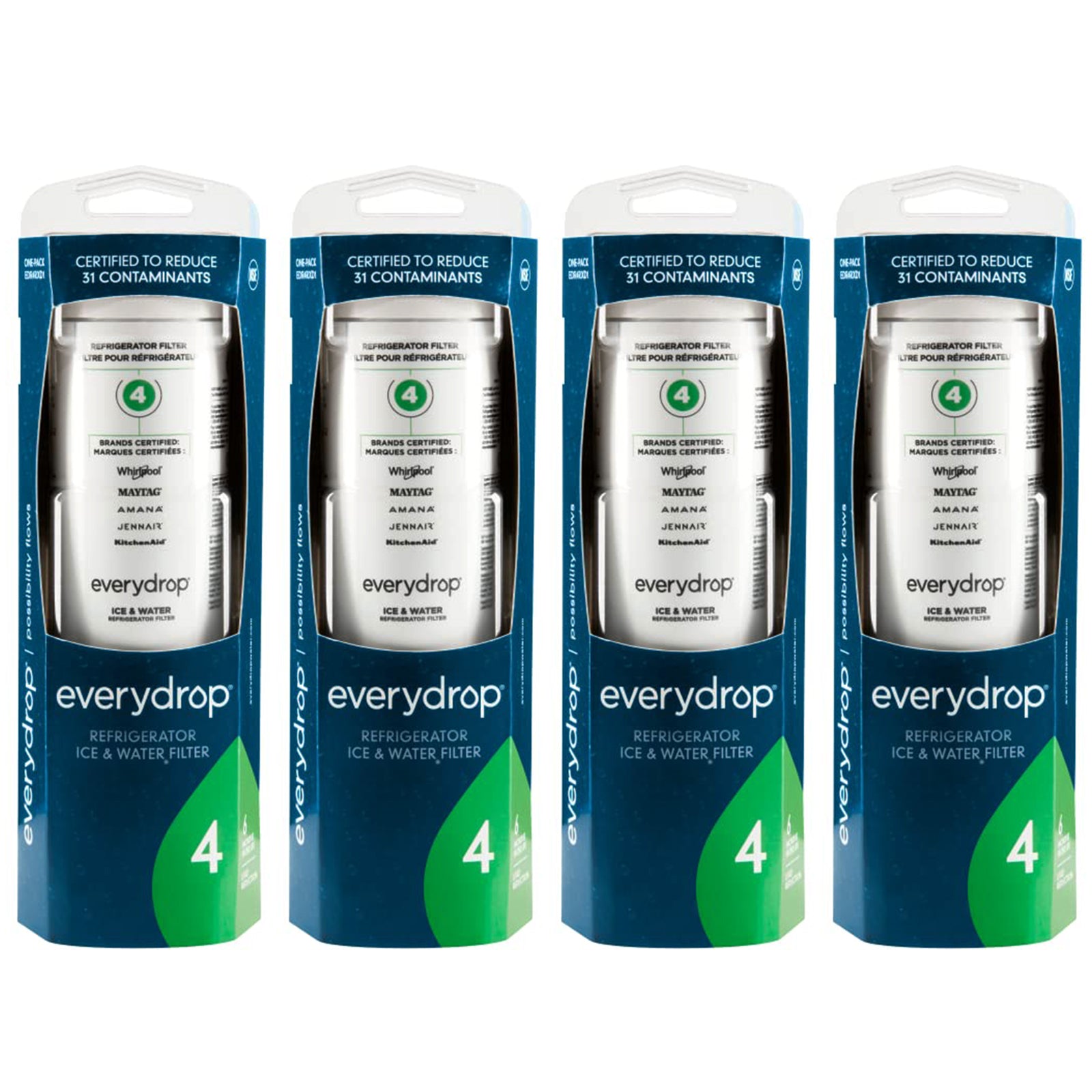 EveryDrop by Whirlpool Ice and Water Refrigerator Filter 4, EDR4RXD1