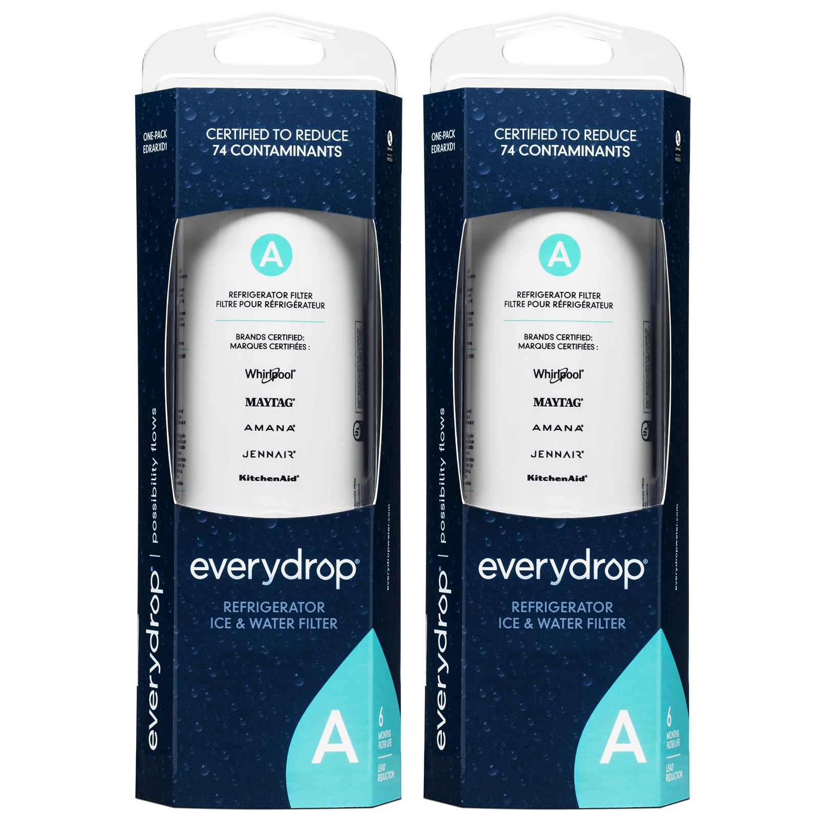 EveryDrop Filter A ,Ice and Whirlpool Refrigerator Water Filter A,EDRARXD1