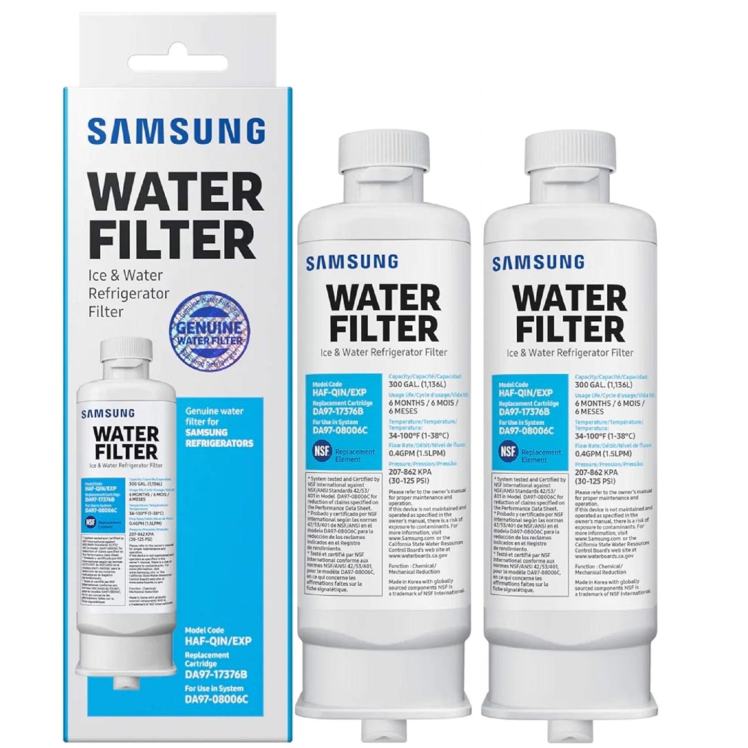 Samsung DA97-17376B HAF-QINEXP Refrigerator Water Filter