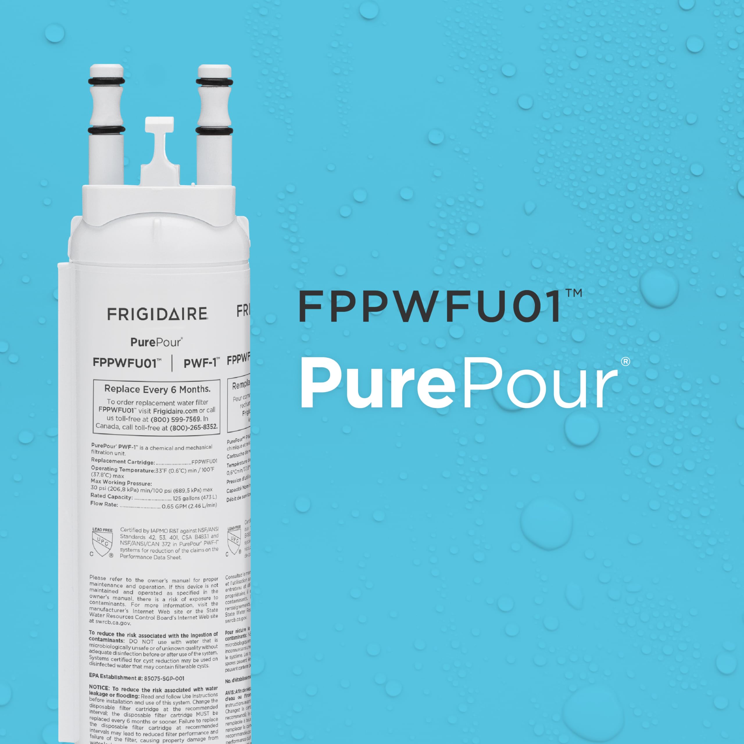 Frigidaire FPPWFU01 PurePour PWF-1 Refrigerator Water Filter