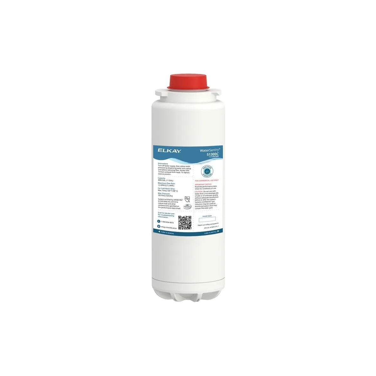 Elkay 51300c Replacement Filter 51300C, ERF750, ,55898C Filter (Bottle Fillers)